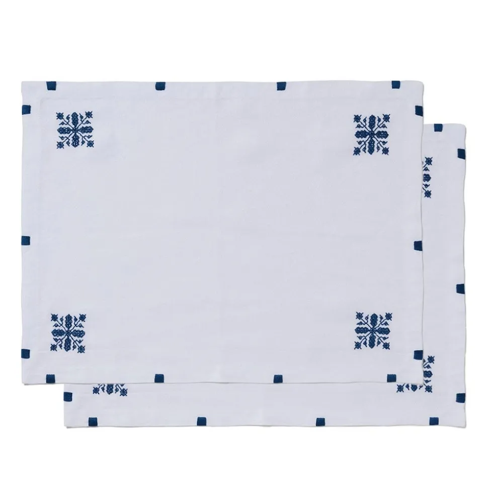 Alnour Moroccan Motif Embroidered Placemat Set