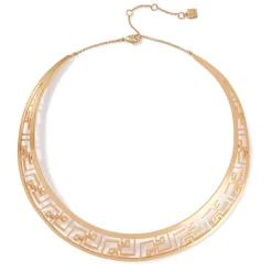 Ancient Fretwork Necklace & Earrings Set
