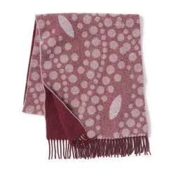 Basket-Weave Pattern Reversible Wool Scarf