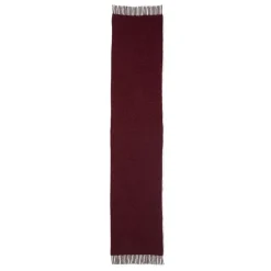 Basket-Weave Pattern Reversible Wool Scarf