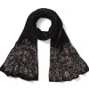 British Floral Beaded Scarf