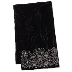 British Floral Beaded Scarf