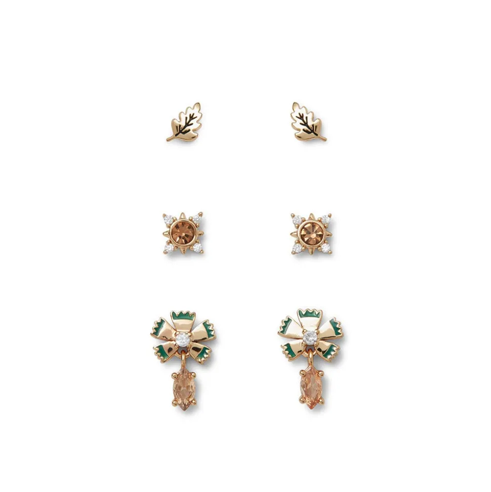 British Tree Of Life Flora And Stars Stud Earring Set