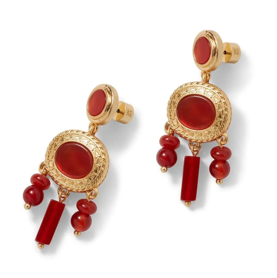 Classical Carnelian Chandelier Earrings