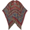 Egyptian Antinopolis Mosaic-Pattern Oversize Ruana