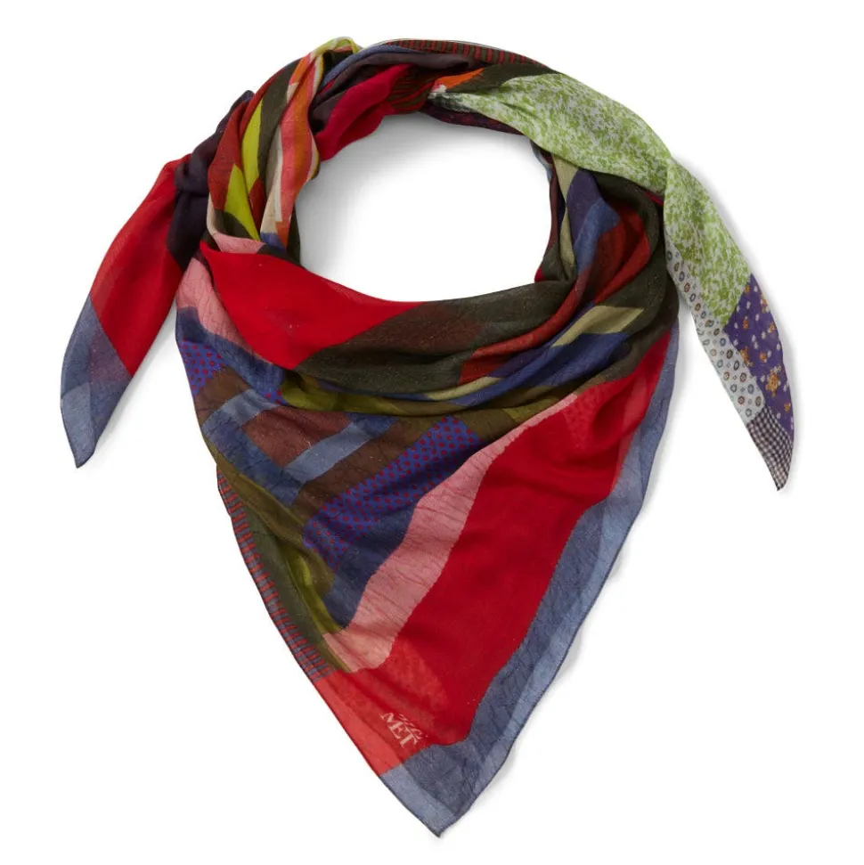 Gee'S Bend Pettway Quilt Design Oblong Silk Scarf