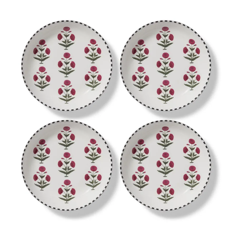 Good Earth Blooming Poppies Pasta Plate Set