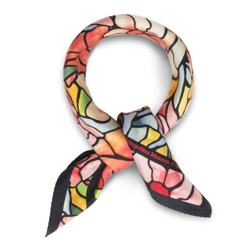 Louis C. Tiffany Peonies Silk Neckerchief
