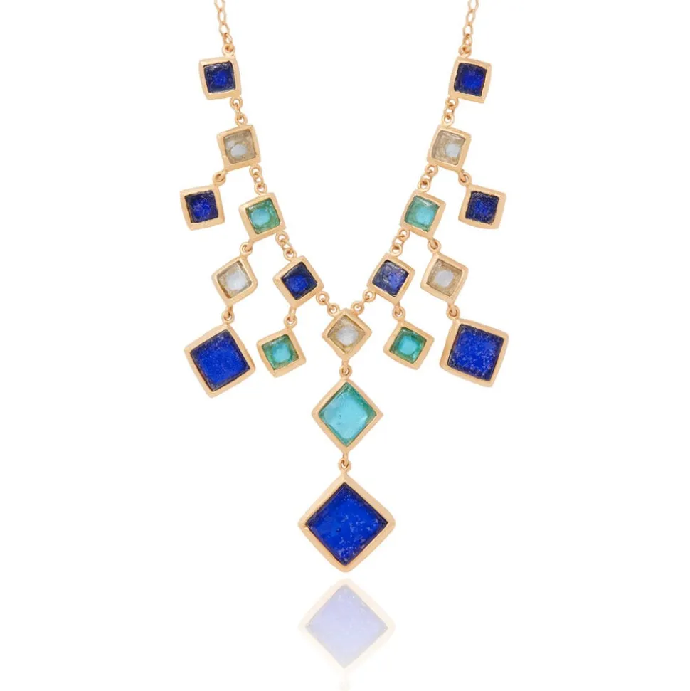 Mosaic Column Bib Necklace