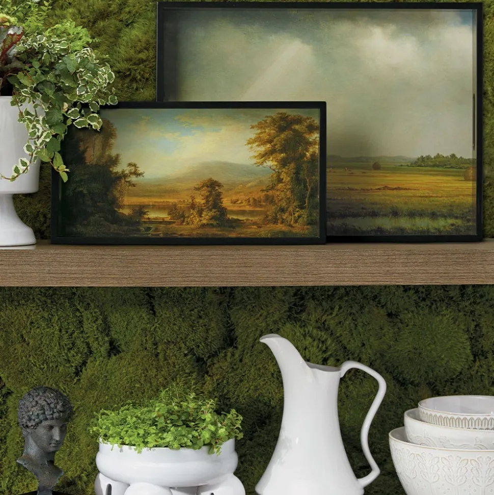 Sublime Landscapes Duncanson Cows Watering In A Stream Small Lacquer Tray