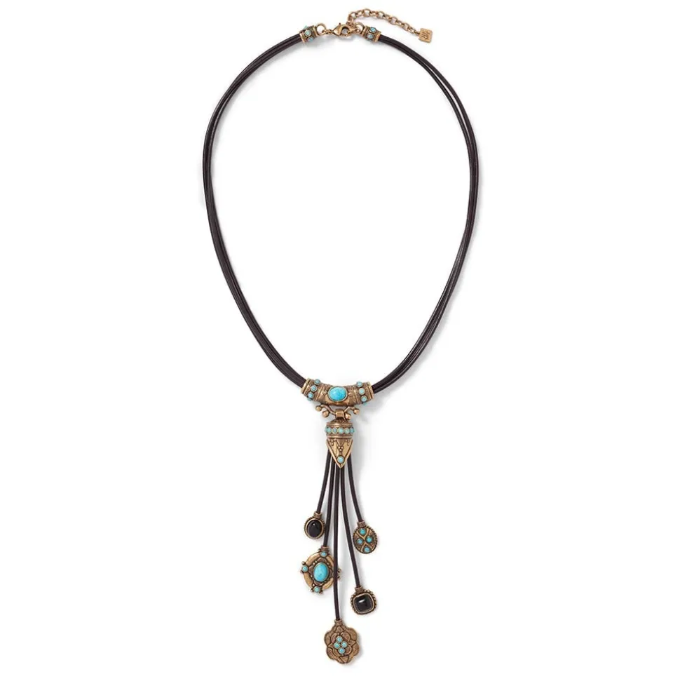 Turkmen Leather Statement Necklace