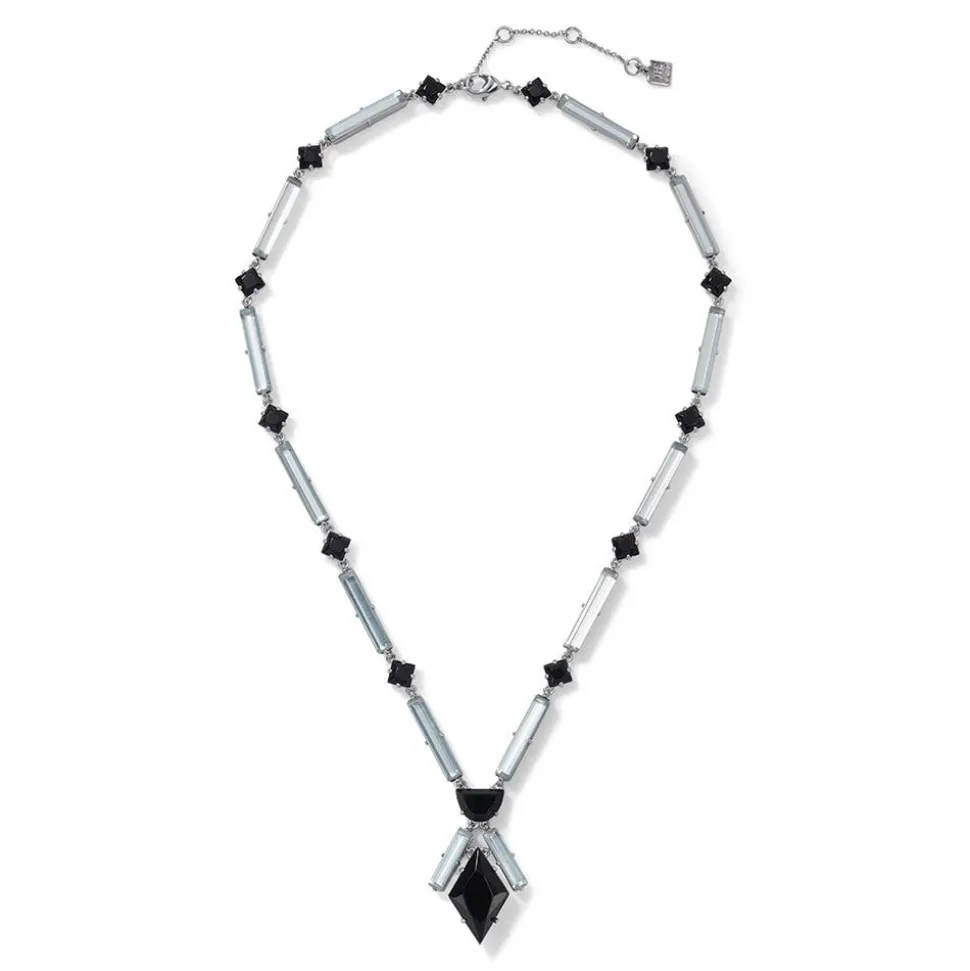 American Deco Pendant Necklace And Long Pendant Earrings Set