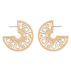 Ancient Fretwork Necklace & Earrings Set