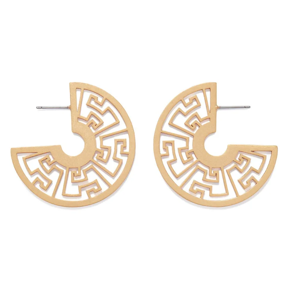 Ancient Fretwork Necklace & Earrings Set
