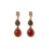 Ancient Gems Two-Tone Drop Earrings