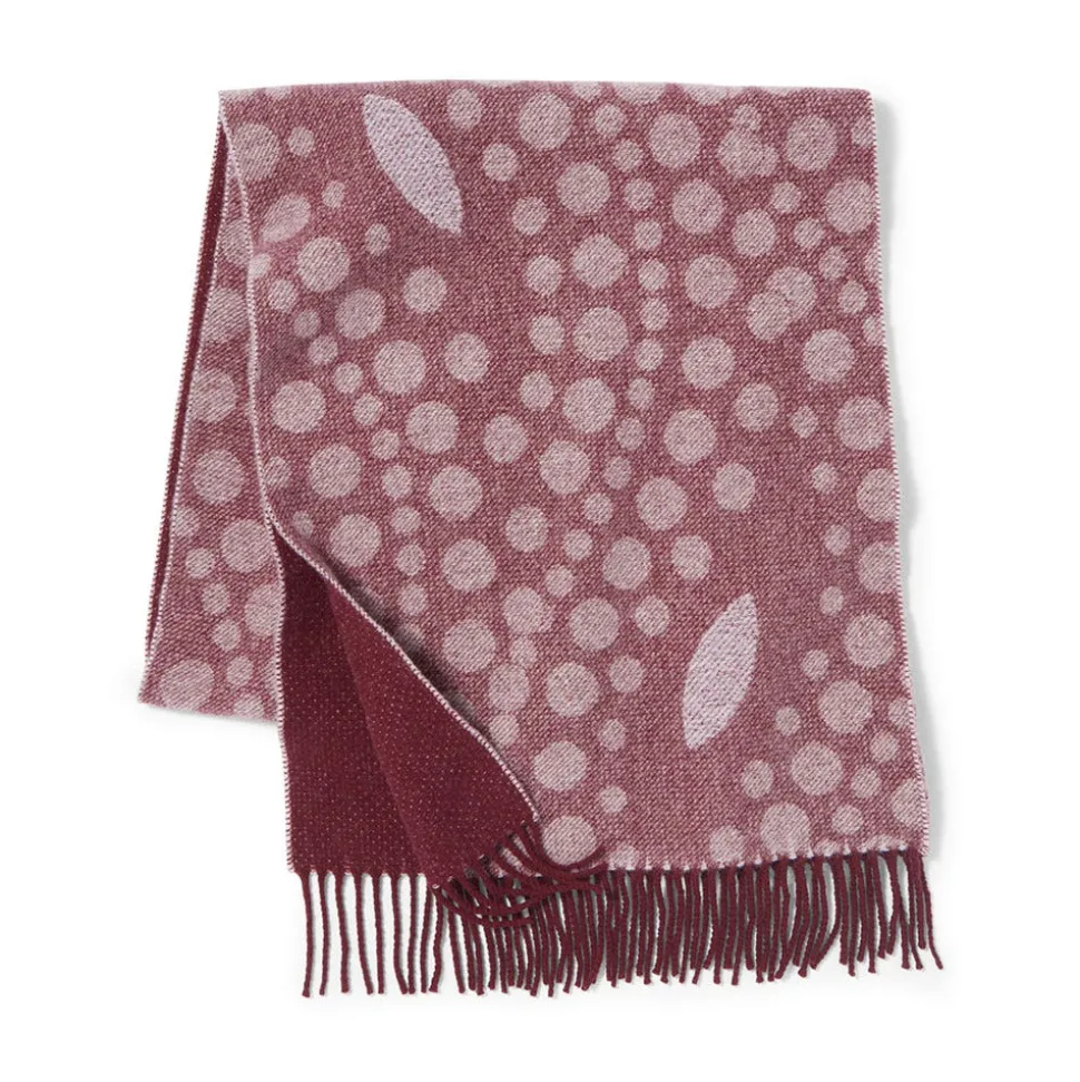Basket-Weave Pattern Reversible Wool Scarf