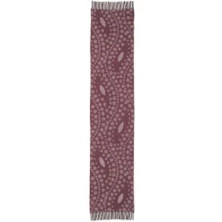 Basket-Weave Pattern Reversible Wool Scarf