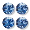 Blue & White American River View Salad Plate Set