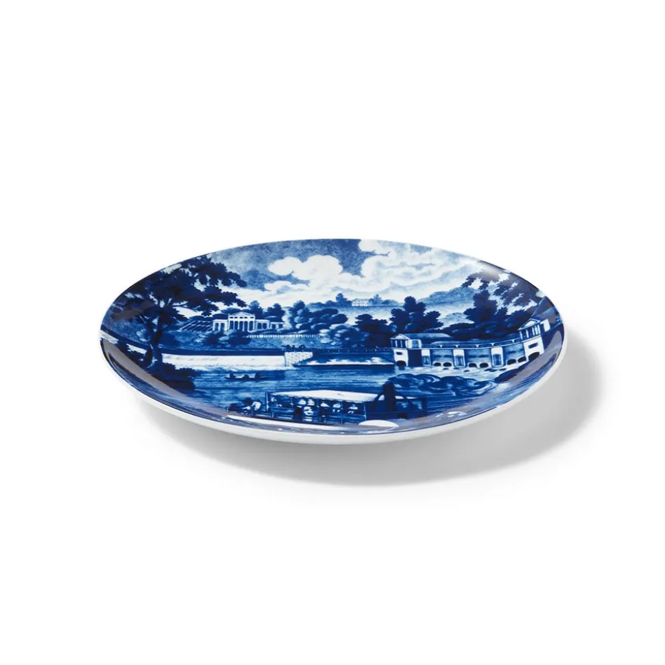 Blue & White American River View Salad Plate Set