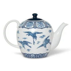 Blue & White Cranes Teapot