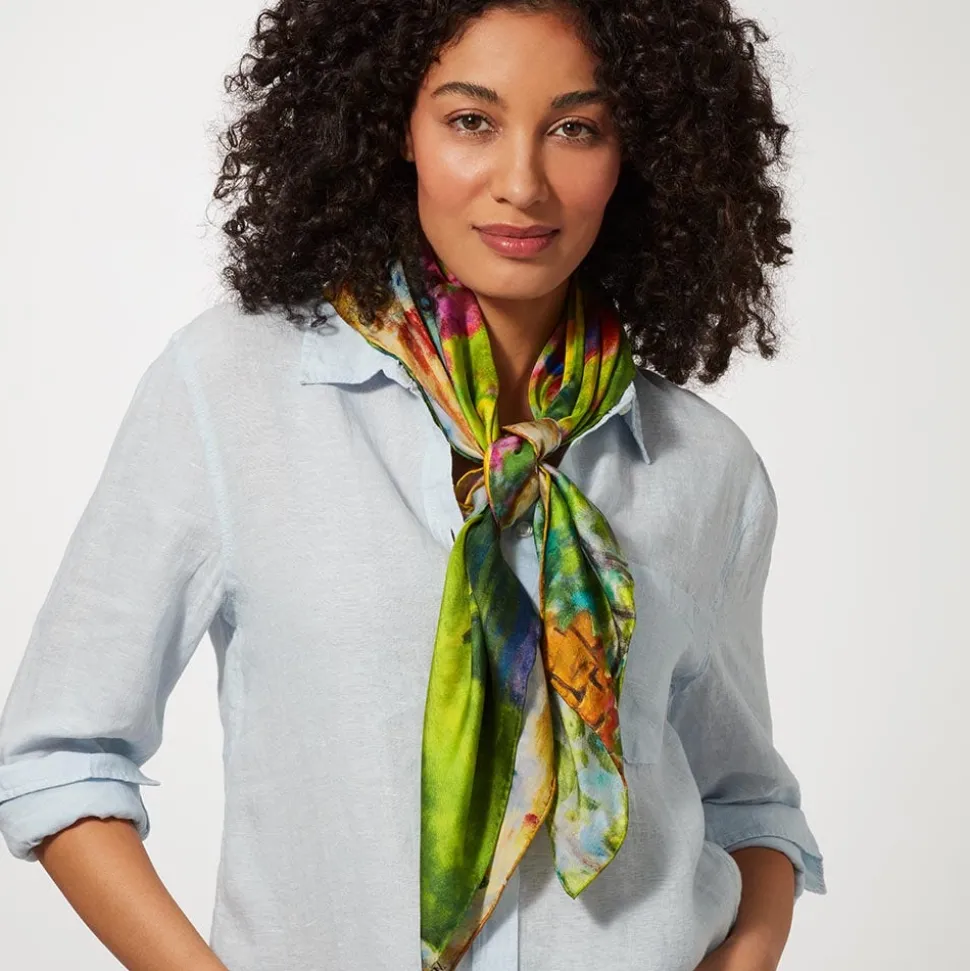 Bonnard Garden Square Silk Scarf