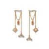 British Tree Of Life Chandelier Earrings With Charms