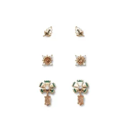 British Tree Of Life Flora And Stars Stud Earring Set