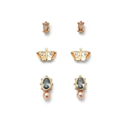 British Tree Of Life Insects Stud Earring Set