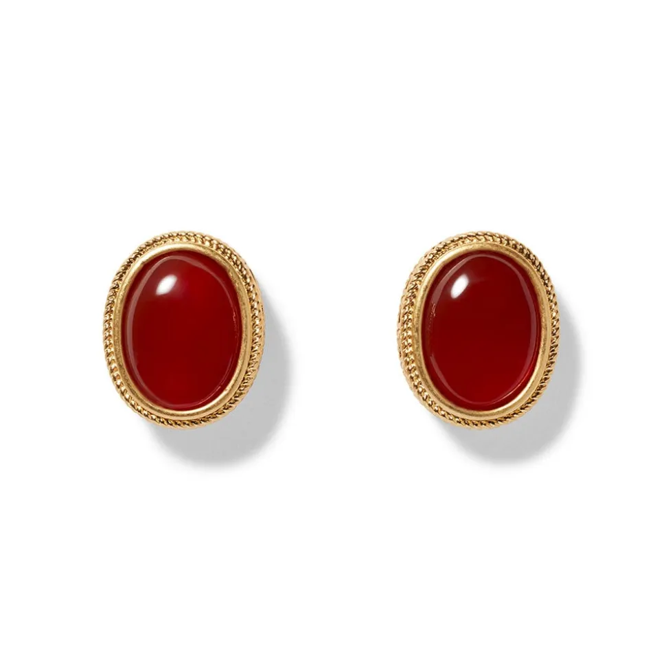 Classical Carnelian Stud Earrings