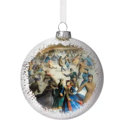 Currier & Ives Snowscapes Glass Disc Ornament Set