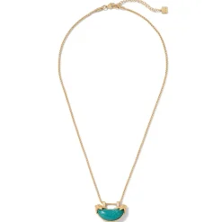 Cypriot Jade Crescent Pendant Necklace