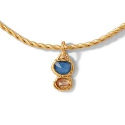 Cypriot Twist Collar Necklace With Charm