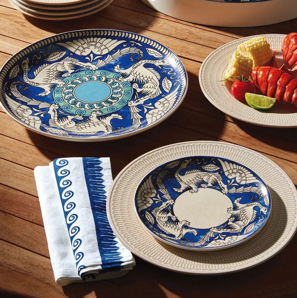 De Morgan Stylized Dragons Serving Plate