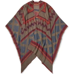 Egyptian Antinopolis Mosaic-Pattern Oversize Ruana