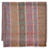 French Paisley Striped Oversize Wool-Blend Shawl