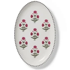 Good Earth Blooming Poppies Serving Dish
