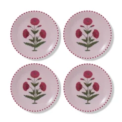 Good Earth Blooming Poppies Salad Plate Set