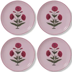 Good Earth Blooming Poppies Dinner Plate Set
