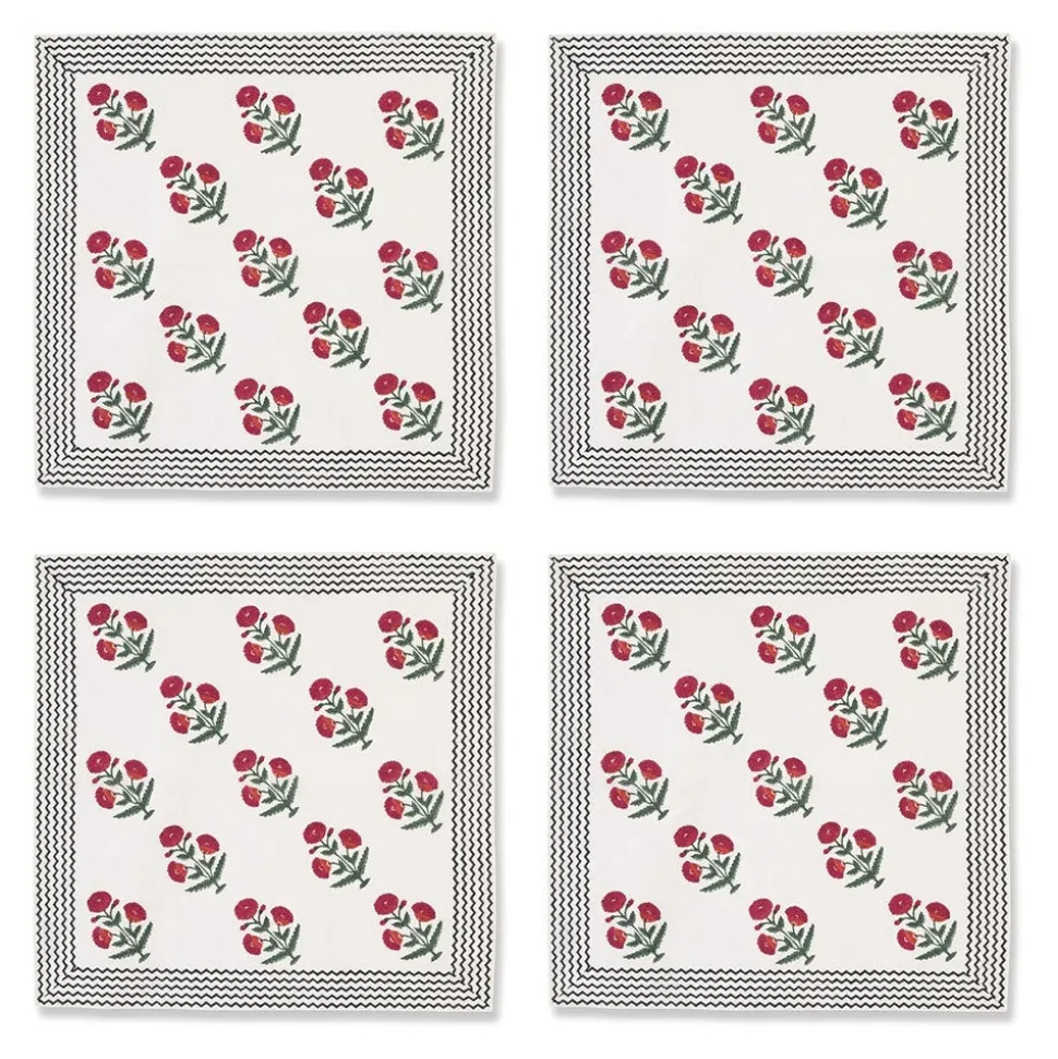 Good Earth Blooming Poppies Napkin Set