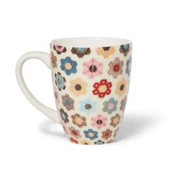 Honeycomb Quilt Covered Mug With Tea Infuser