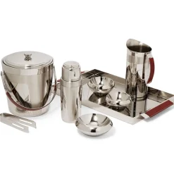 Italian Armor Etched Stainless Steel Ice Bucket