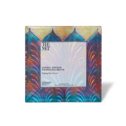 Louis C. Tiffany Favrile Palmette Square Glass Frame
