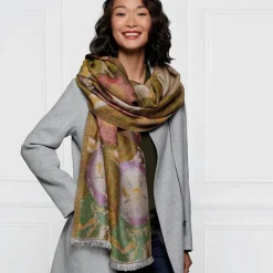 Louis C. Tiffany Morning Glories Wool-Blend Shawl