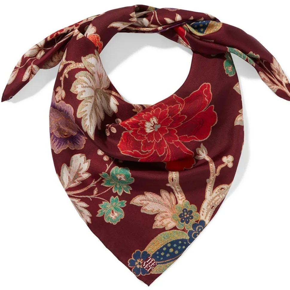 Lyon Floral Square Silk Scarf