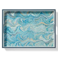 Marbled Paper Lacquer Tray