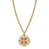 Medieval Stone Medallion Pendant Necklace