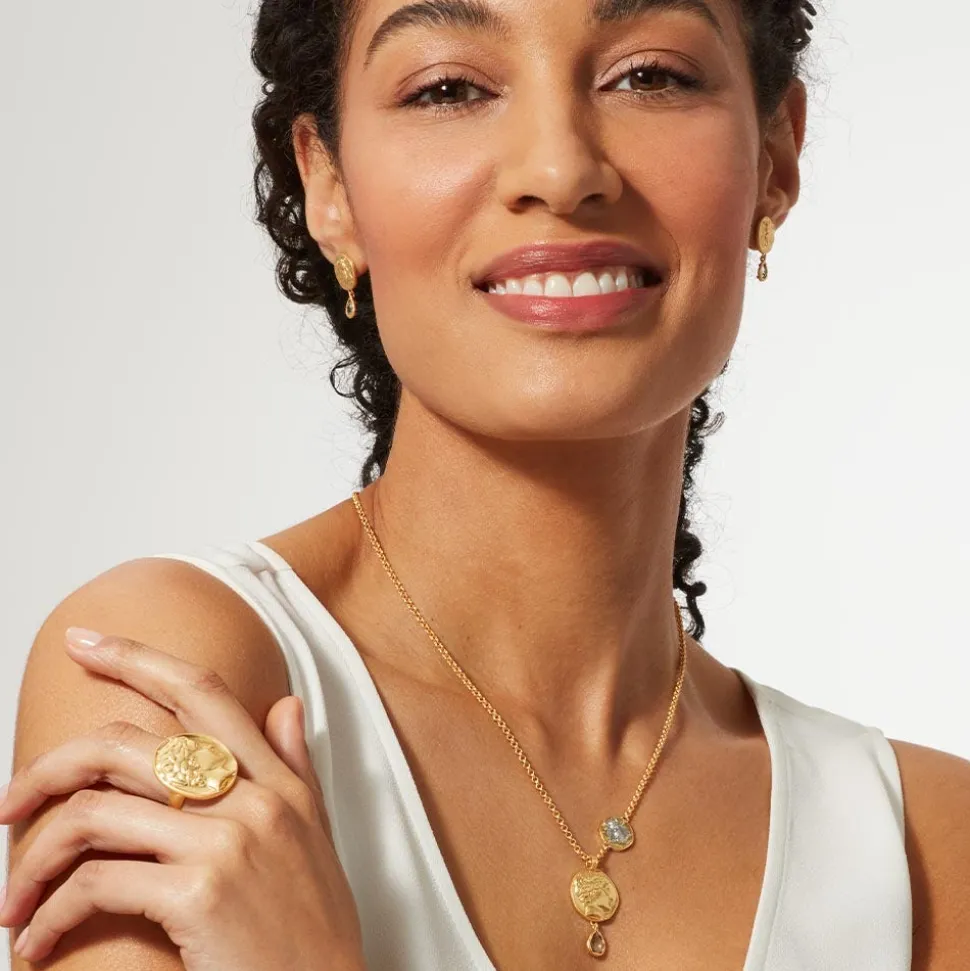 Mediterranean Coin Pendant Necklace