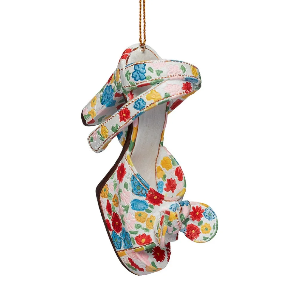 Mixed Flora Platform Sandal Shoe Ornament