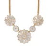 Mother-Of-Pearl Mosaic Statement Necklace