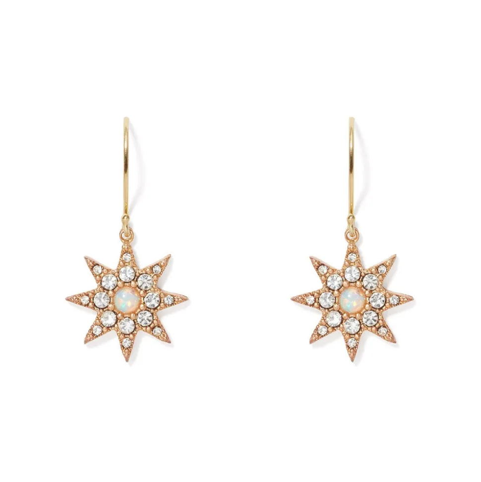 Ottoman Star Gilded Drop Earrings